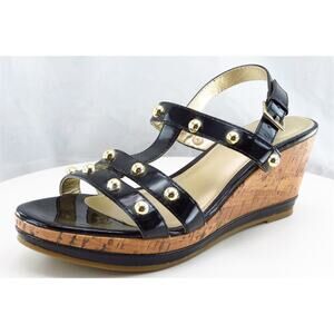 Dexter Women Sz 7.5 M Black Strappy Synthetic‎ Shoes